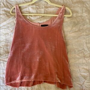 J. Crew Velvet Tank Top in Dusty Pink